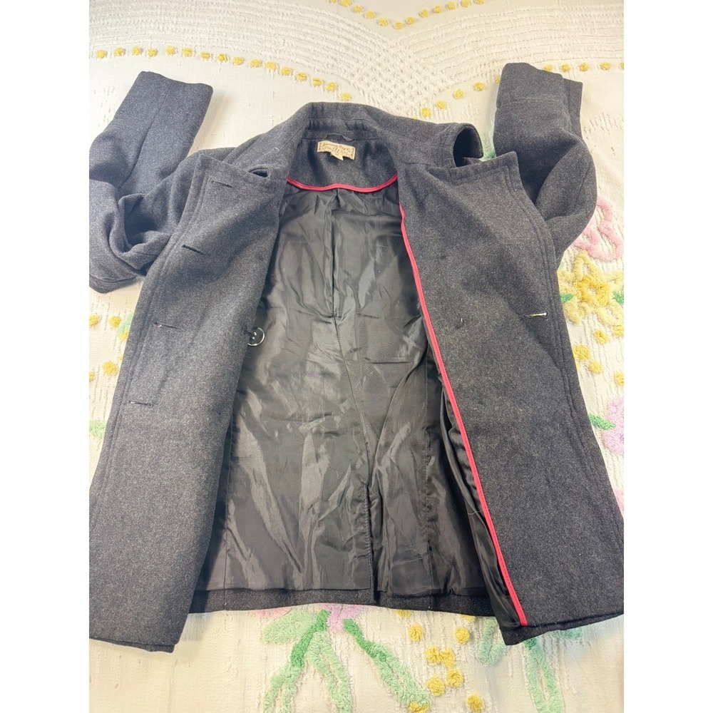 American Rag Co vtg Womens Double Breasted Peacoat Gray Wool Blend Size Medium - Picture 8 of 10